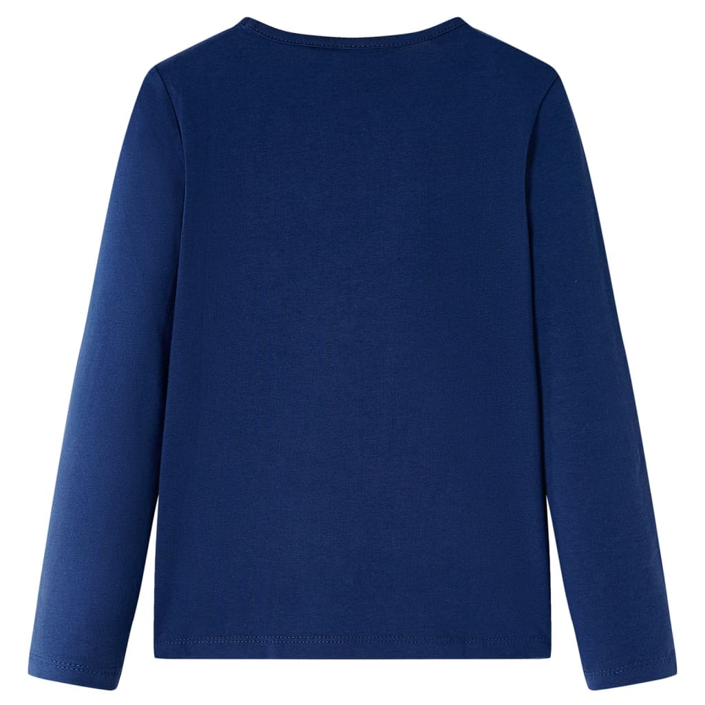 VidaXL Chemise enfant à manches longues 92 bleu marine