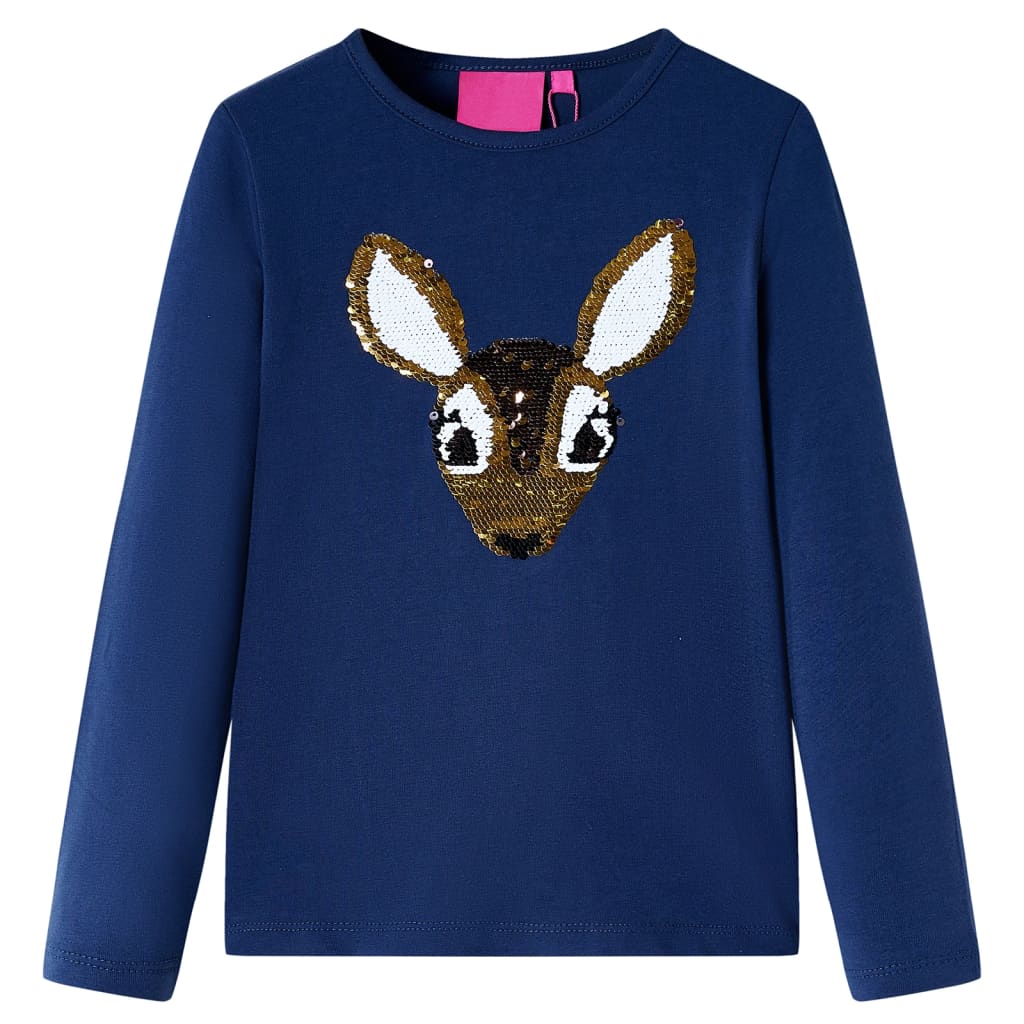 VidaXL Chemise enfant à manches longues 104 bleu marine