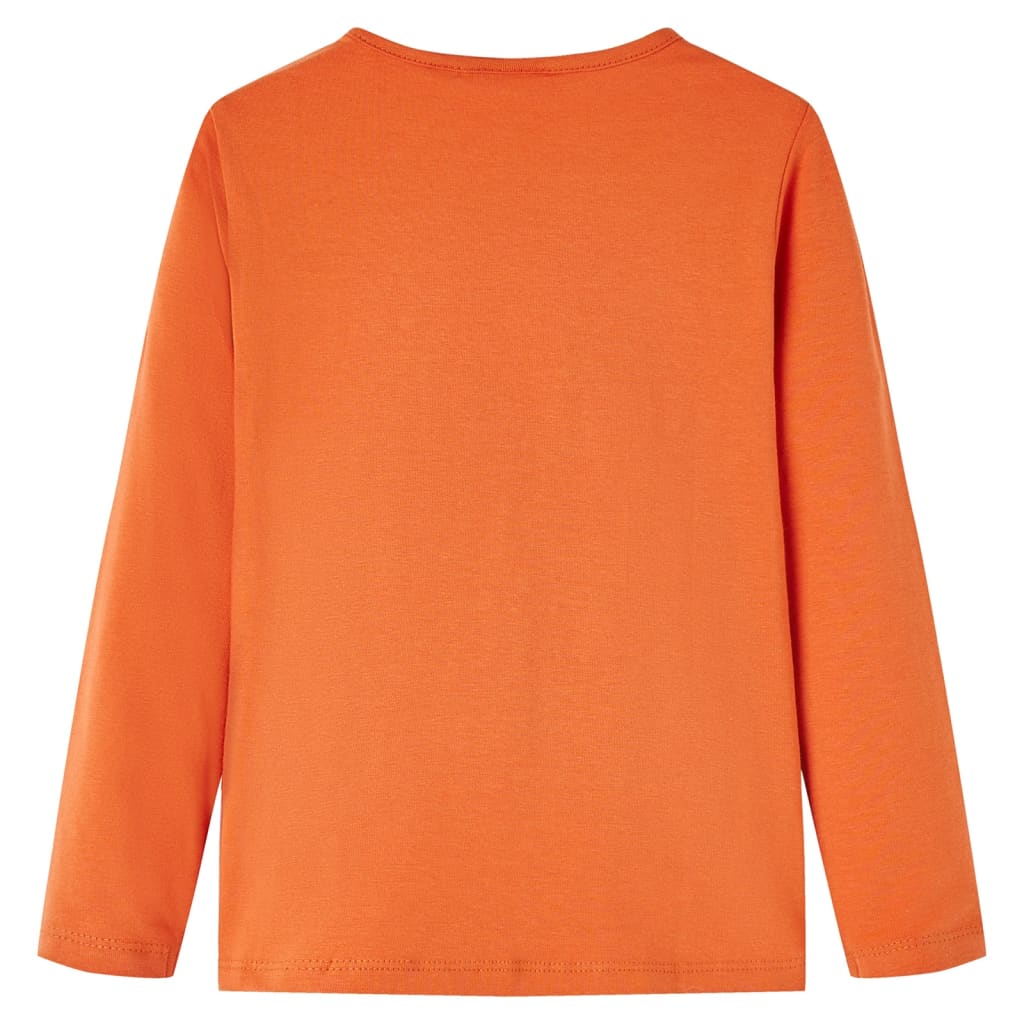 VidaXL Chemise enfant à manches longues 140 orange-marron