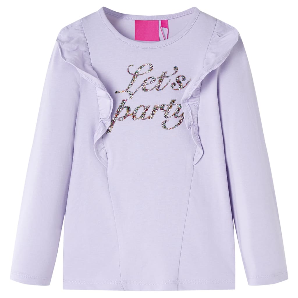 VidaXL Chemise enfant à manches longues 128 lilas clair