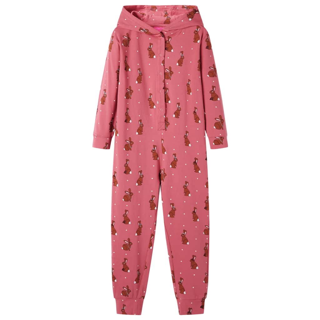 VidaXL Combinaison enfant avec capuche 92 vieux rose