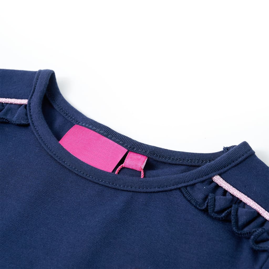 VidaXL Chemise enfant à manches longues 104 bleu marine