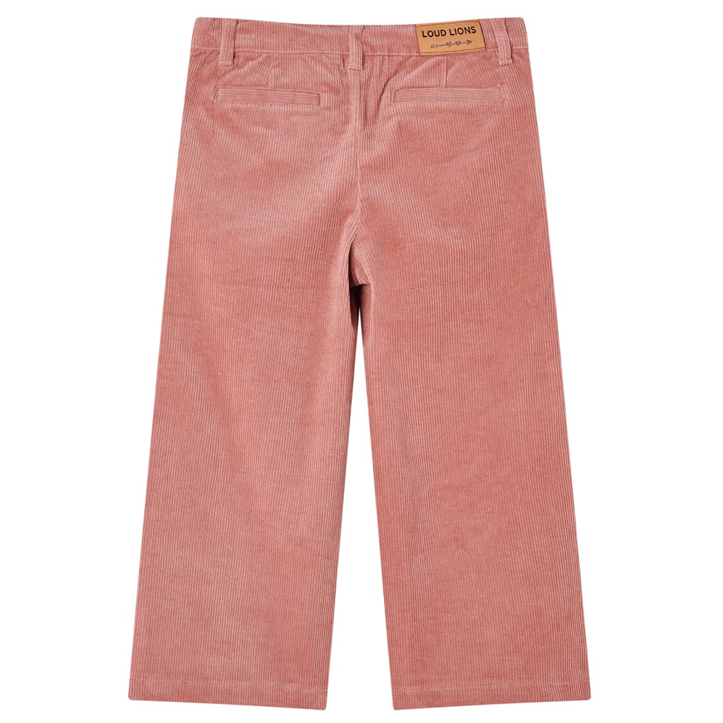 VidaXL Pantalon enfant 128 velours côtelé vieux rose
