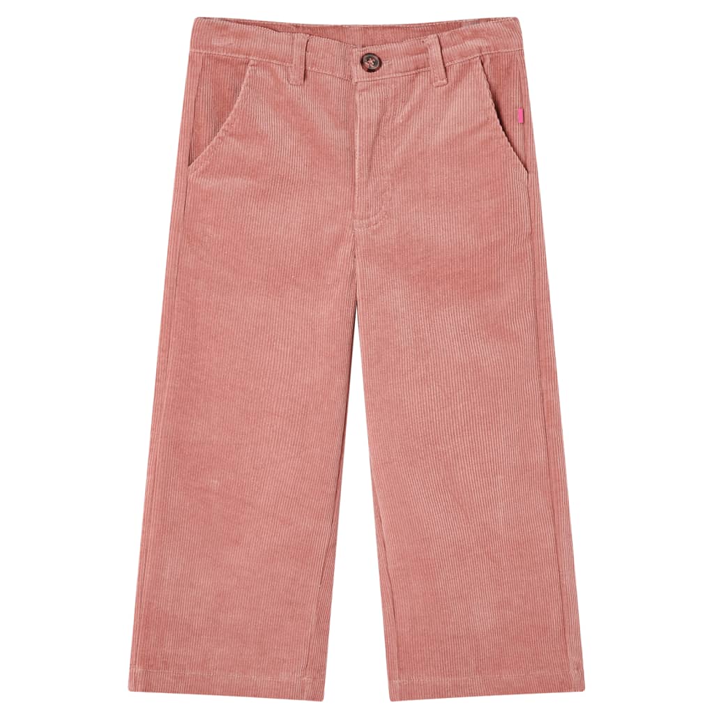 VidaXL Pantalon enfant 140 velours côtelé vieux rose