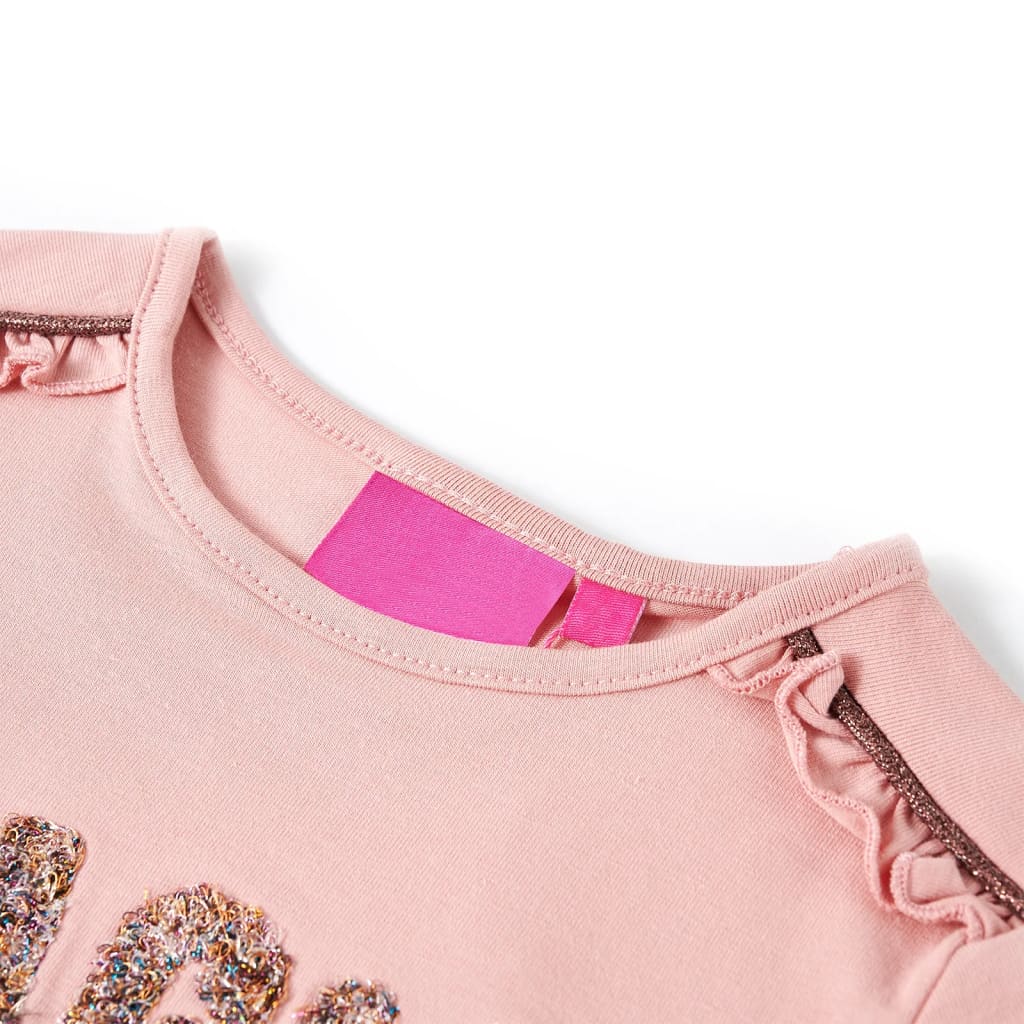 VidaXL Chemise enfant à manches longues 140 rose clair