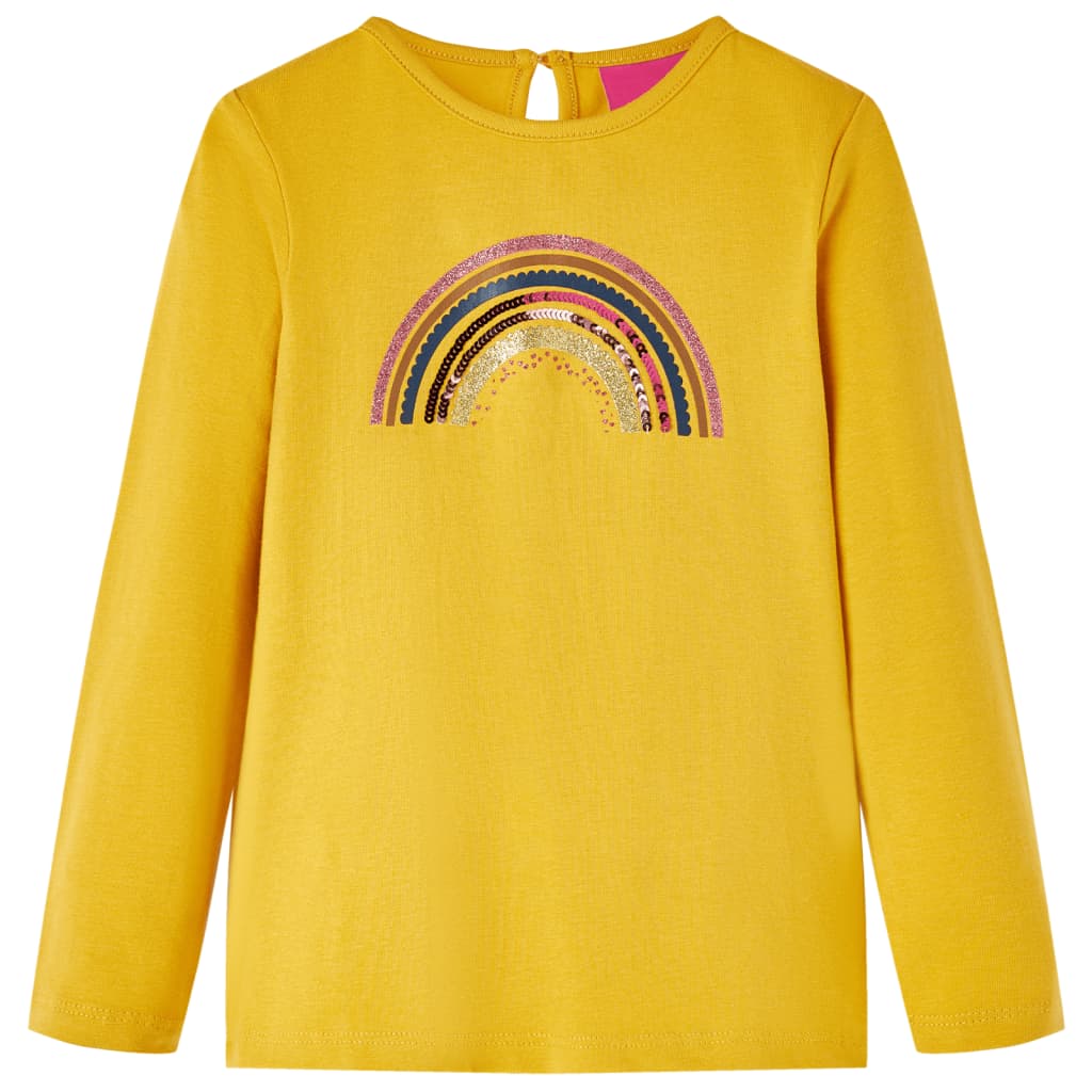 VidaXL Chemise enfant à manches longues 128 ocre