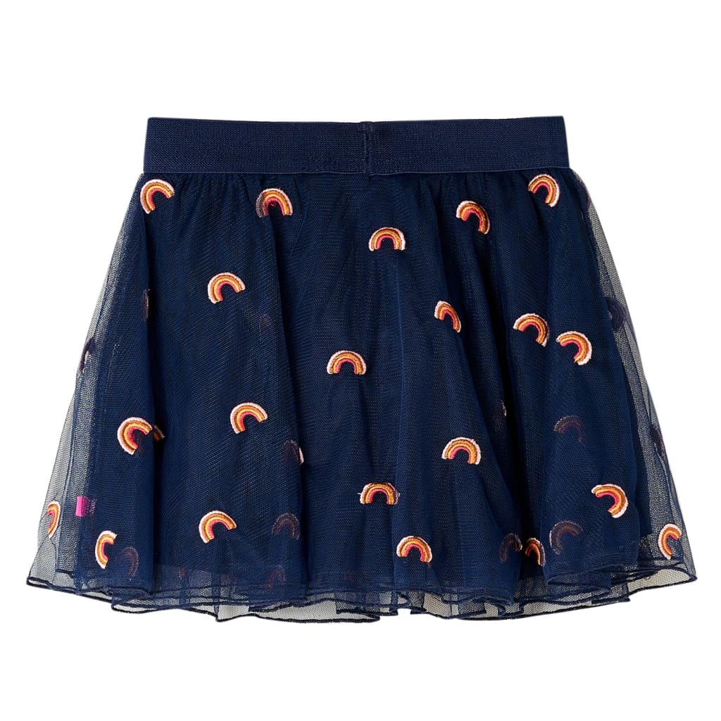 VidaXL Jupe enfant avec tulle 104 bleu marine
