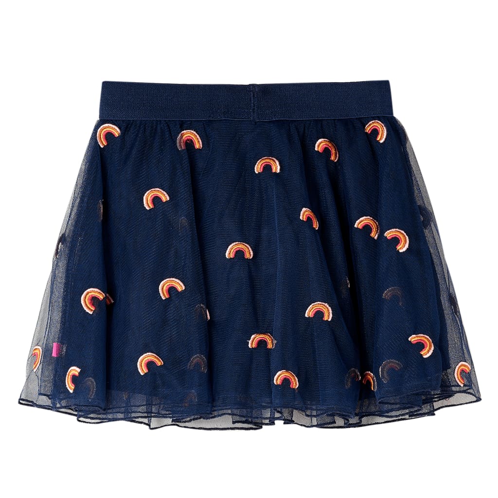 VidaXL Jupe enfant avec tulle 140 bleu marine