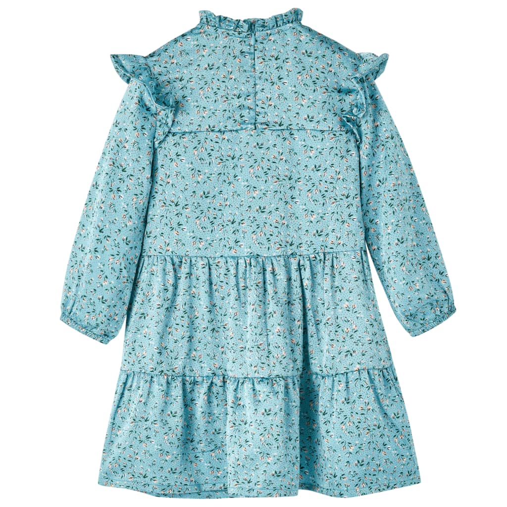 VidaXL Robe enfant à manches longues 128 bleu