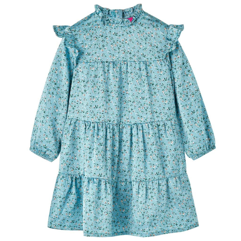 VidaXL Robe enfant à manches longues 140 bleu