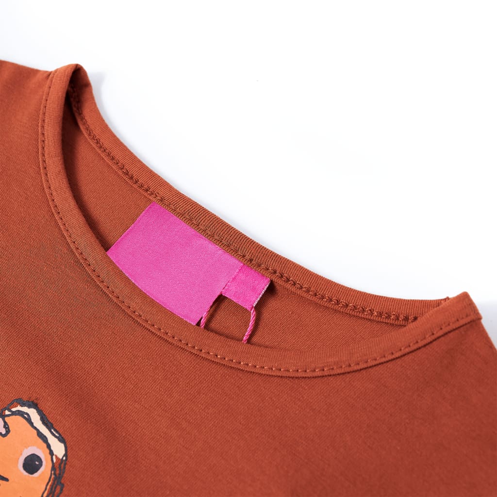 VidaXL Chemise enfant à manches longues 92 couleur cognac