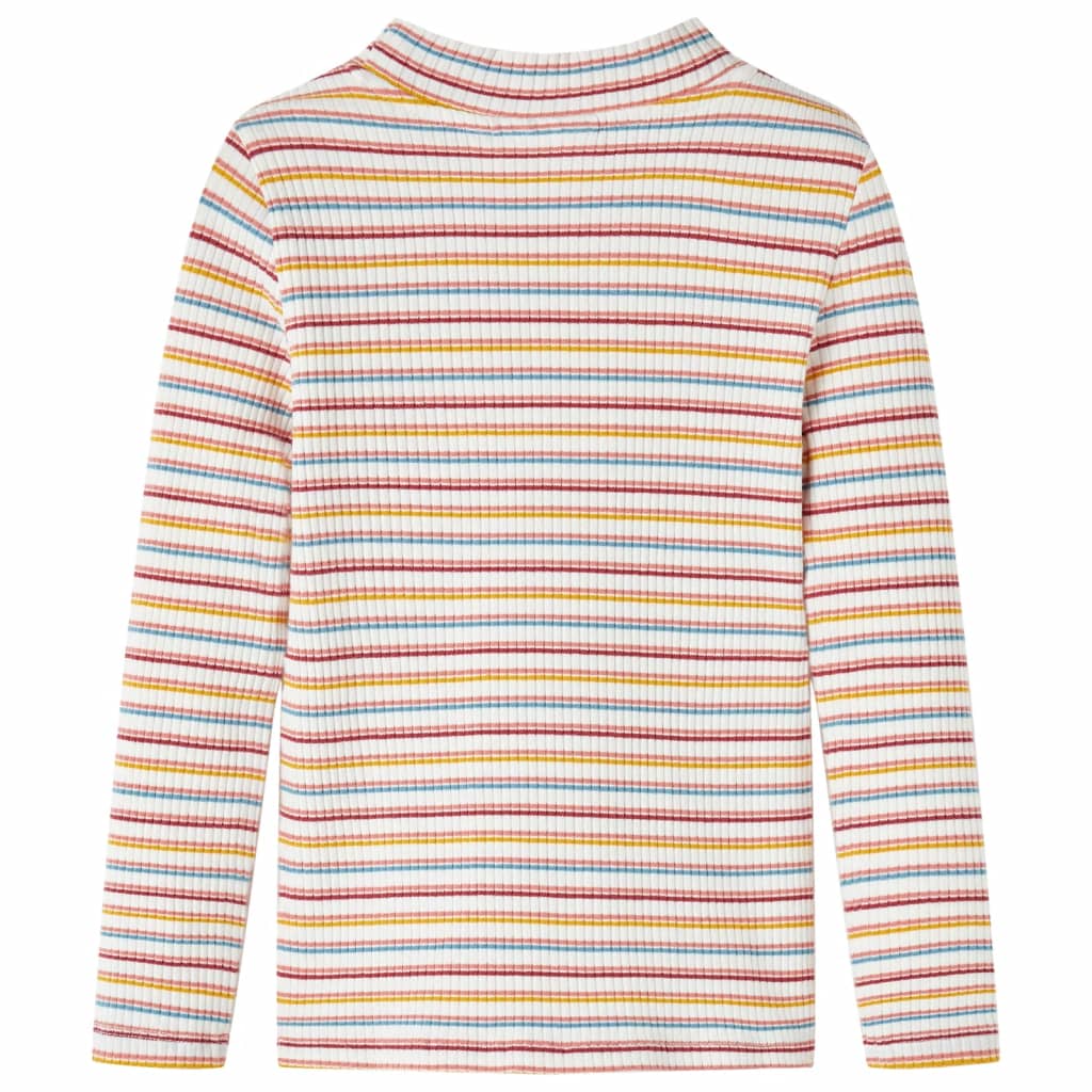 VidaXL Chemise enfant manches longues 92 rayé écru