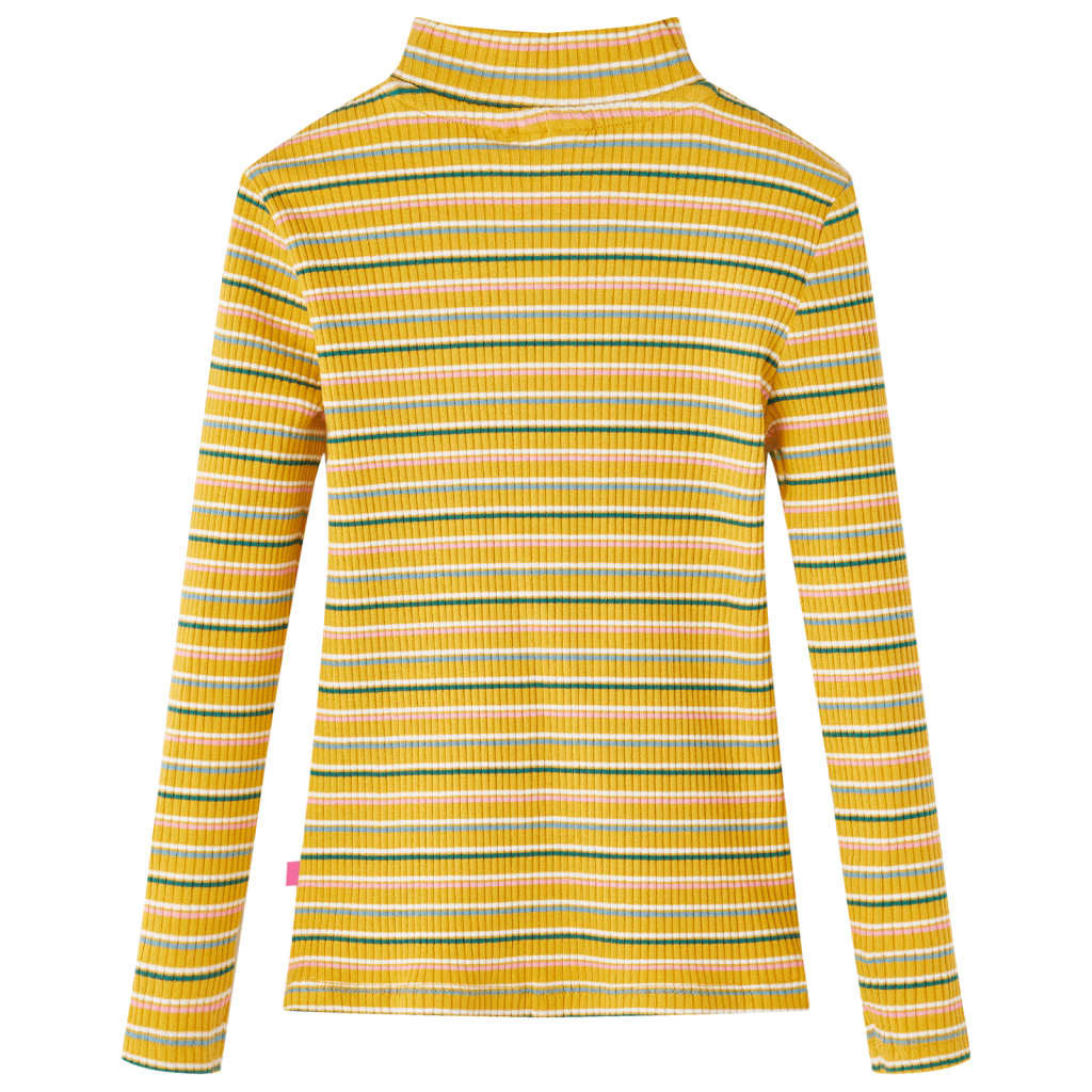 VidaXL Chemise enfant à manches longues 128 rayé ocre