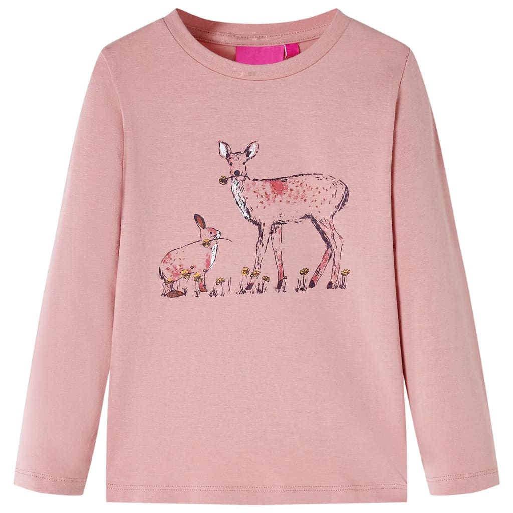 VidaXL Chemise enfant à manches longues 128 rose
