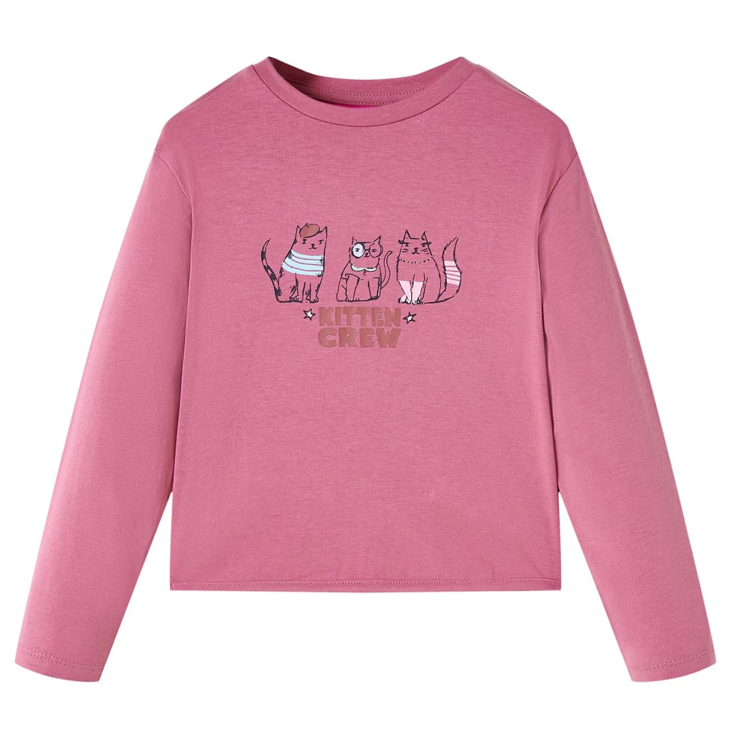 VidaXL Chemise enfant à manches longues 92 couleur framboise