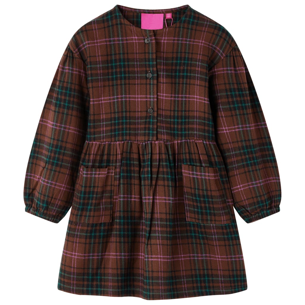 VidaXL robe enfant à manches longues 140 couleur cognac
