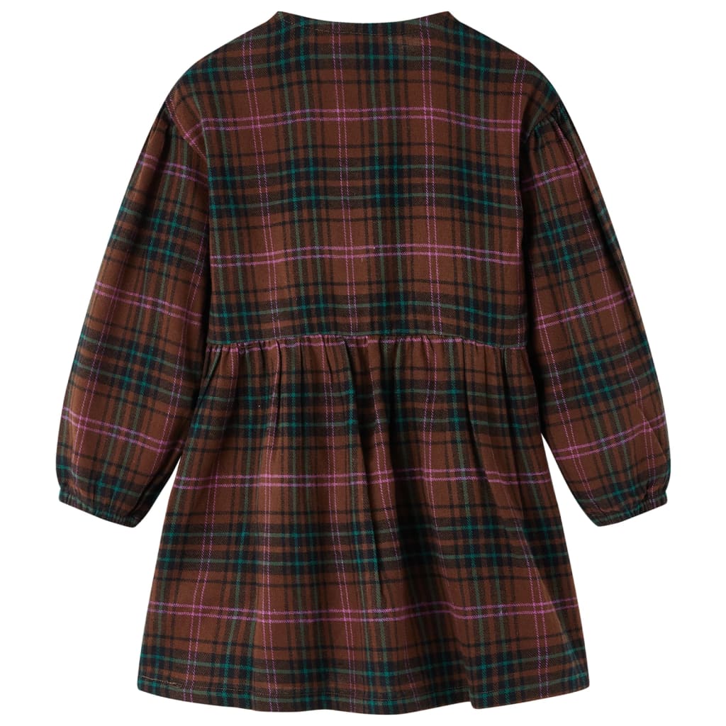 VidaXL robe enfant à manches longues 140 couleur cognac