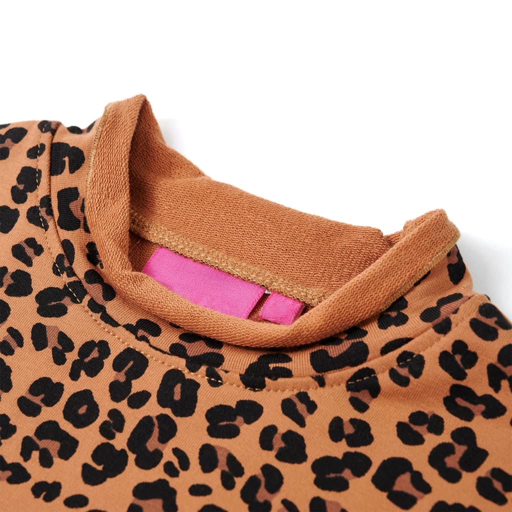 VidaXL Pull enfant 116 couleur cognac clair