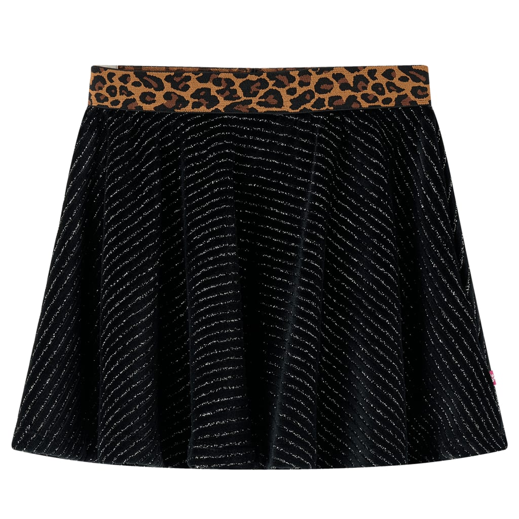VidaXL Jupe enfant avec ceinture léopard 92 noir