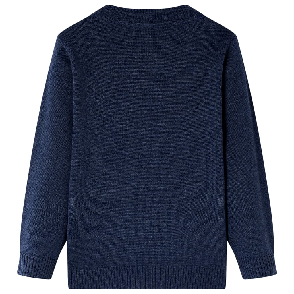 VidaXL Pull enfant tricoté 128 bleu marine