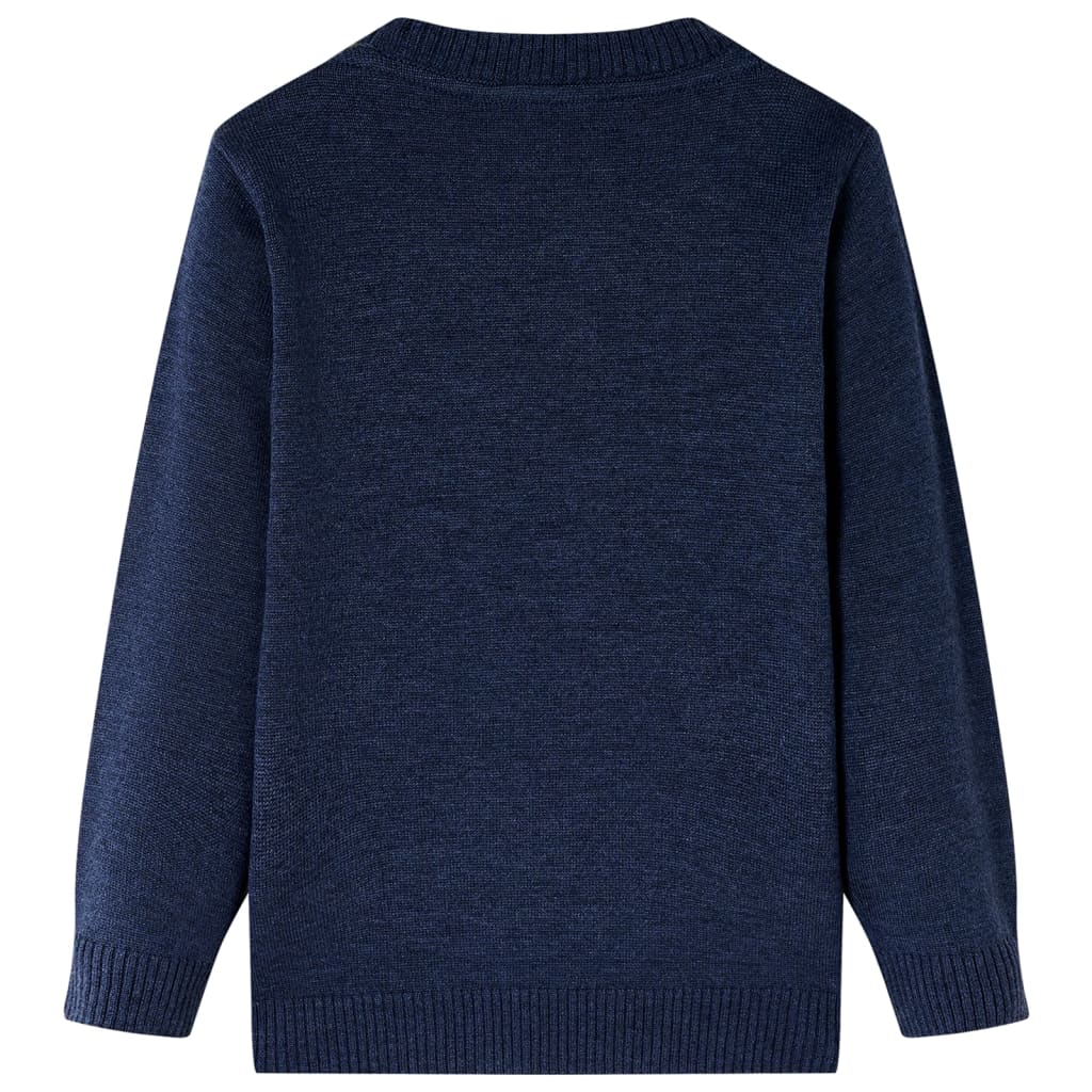 VidaXL Pull enfant tricoté 140 bleu marine