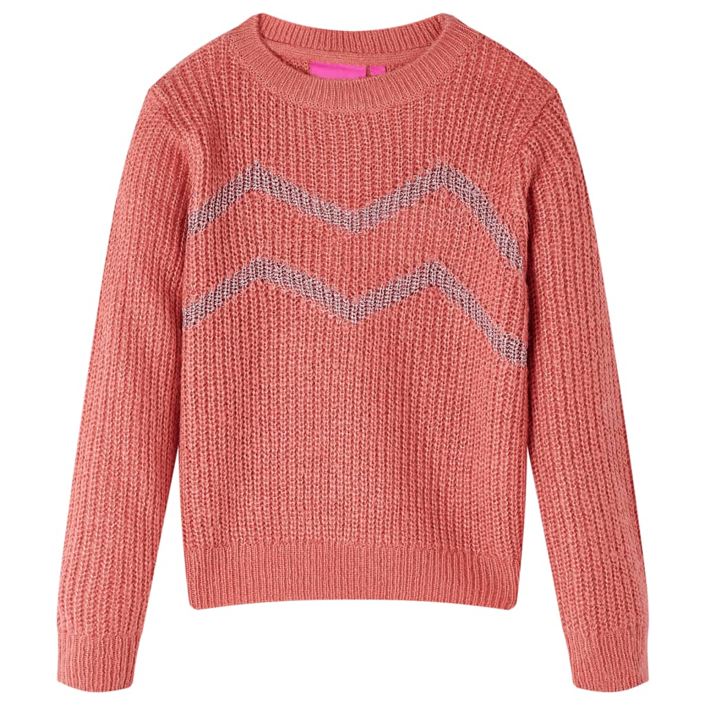 VidaXL Pull enfant tricoté 92 rose moyen