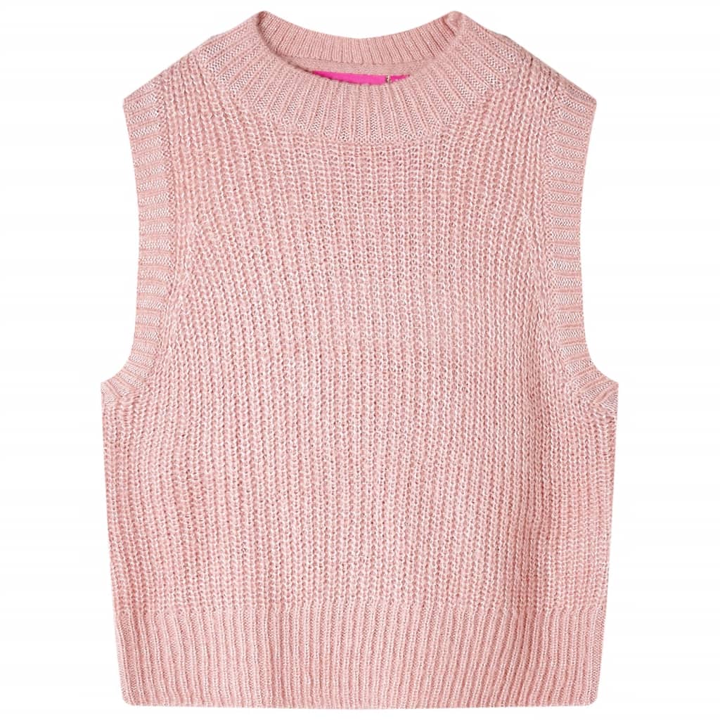 VidaXL Spencer enfant tricoté 140 rose clair
