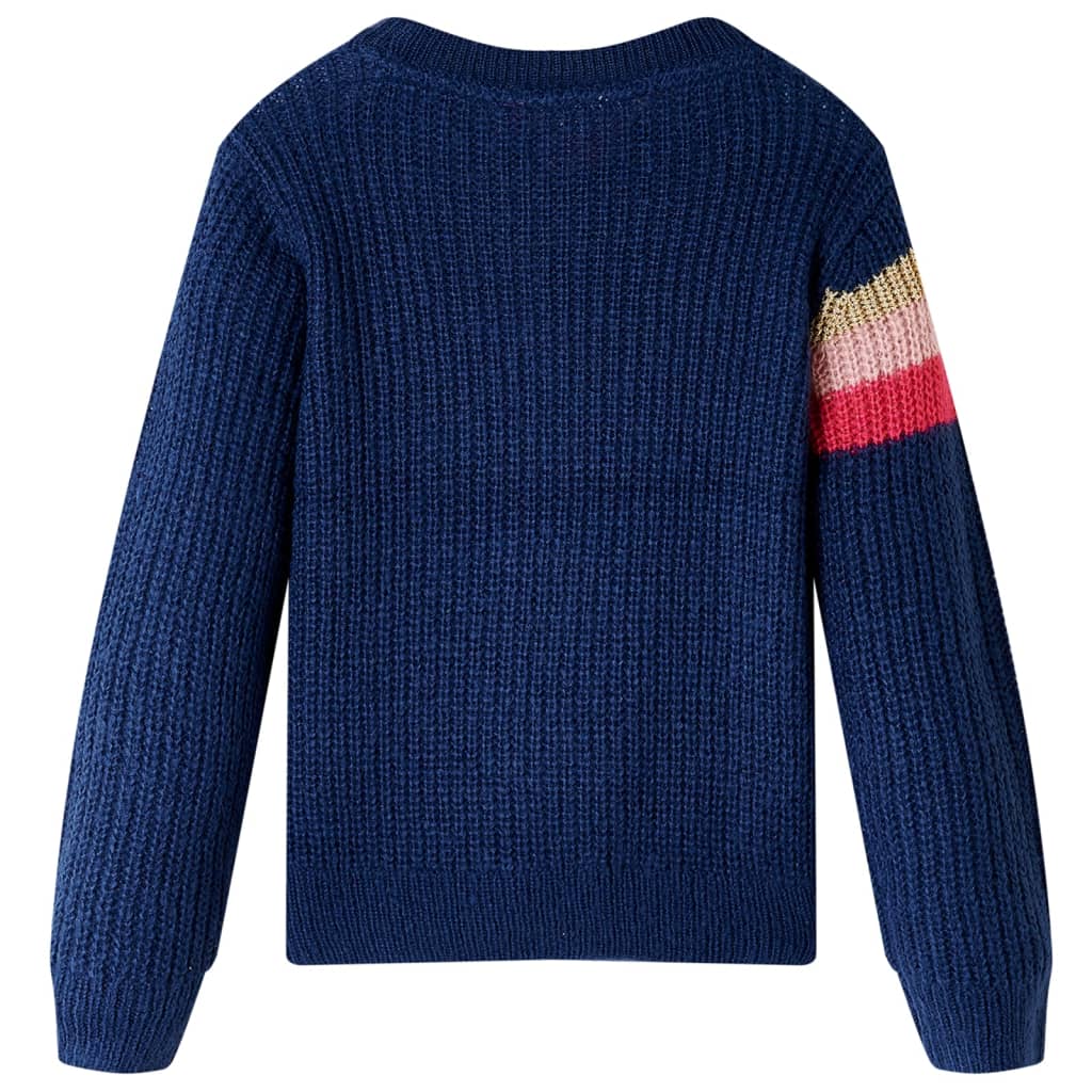 VidaXL Pull enfant tricoté 92 bleu marine