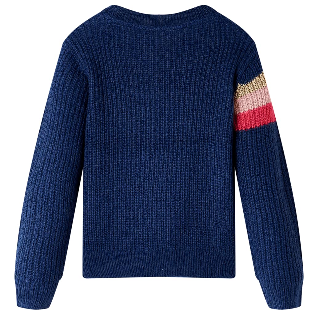 VidaXL Pull enfant tricoté 140 bleu marine