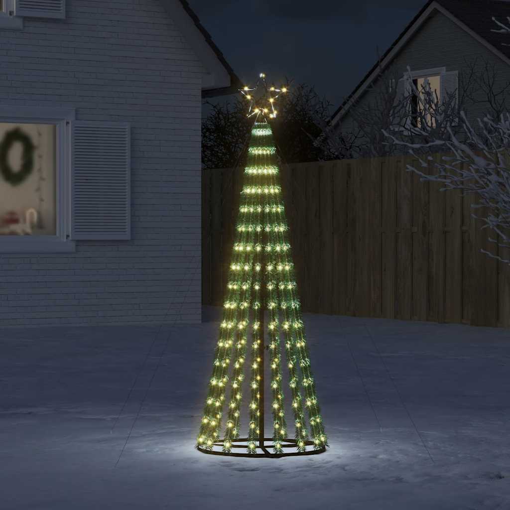 Vidaxxl Sapin de Noël LED 275 LED blanc chaud 180 cm
