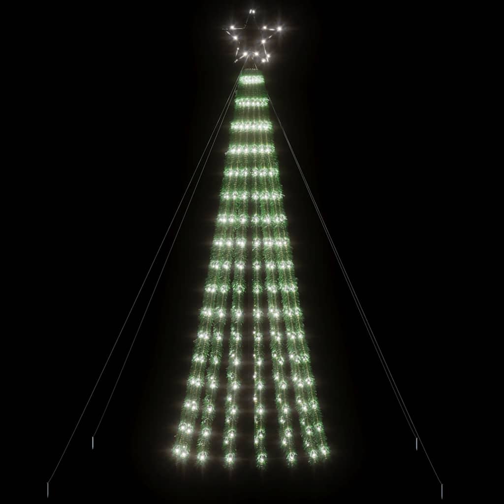 Vidaxxl Sapin de Noël LED 275 LED blanc froid 180 cm