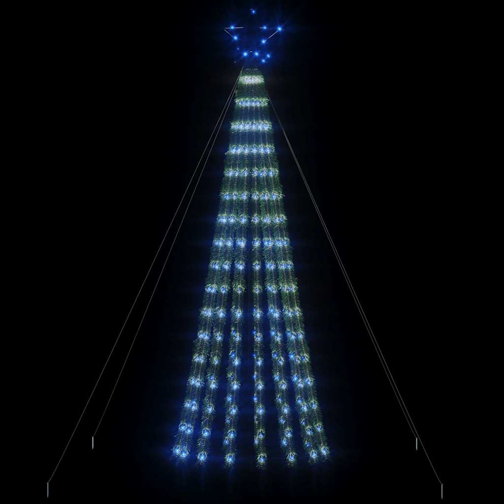 Vidaxxl Sapin de Noël LED 275 LED 180 cm bleu