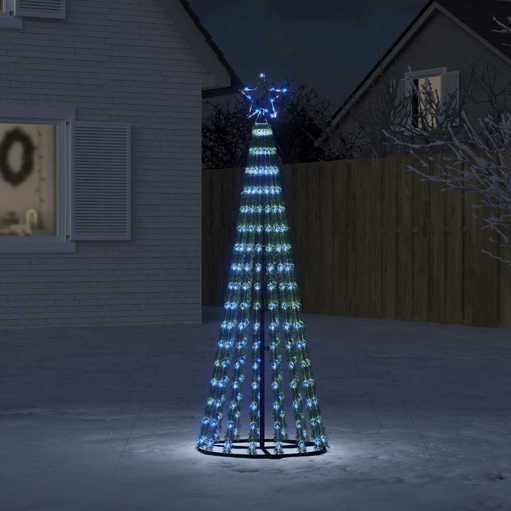 Vidaxxl Sapin de Noël LED 275 LED 180 cm bleu