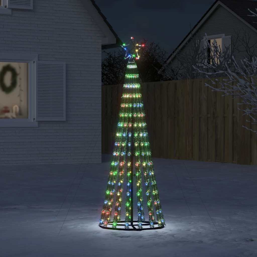 VidaXL Cône lumineux 275 LED multicolores 180 cm