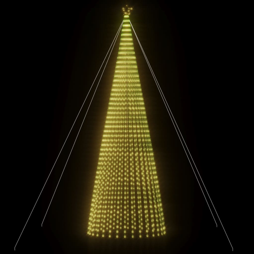 Vidaxxl Sapin de Noël LED 1544 LED 500 cm blanc chaud