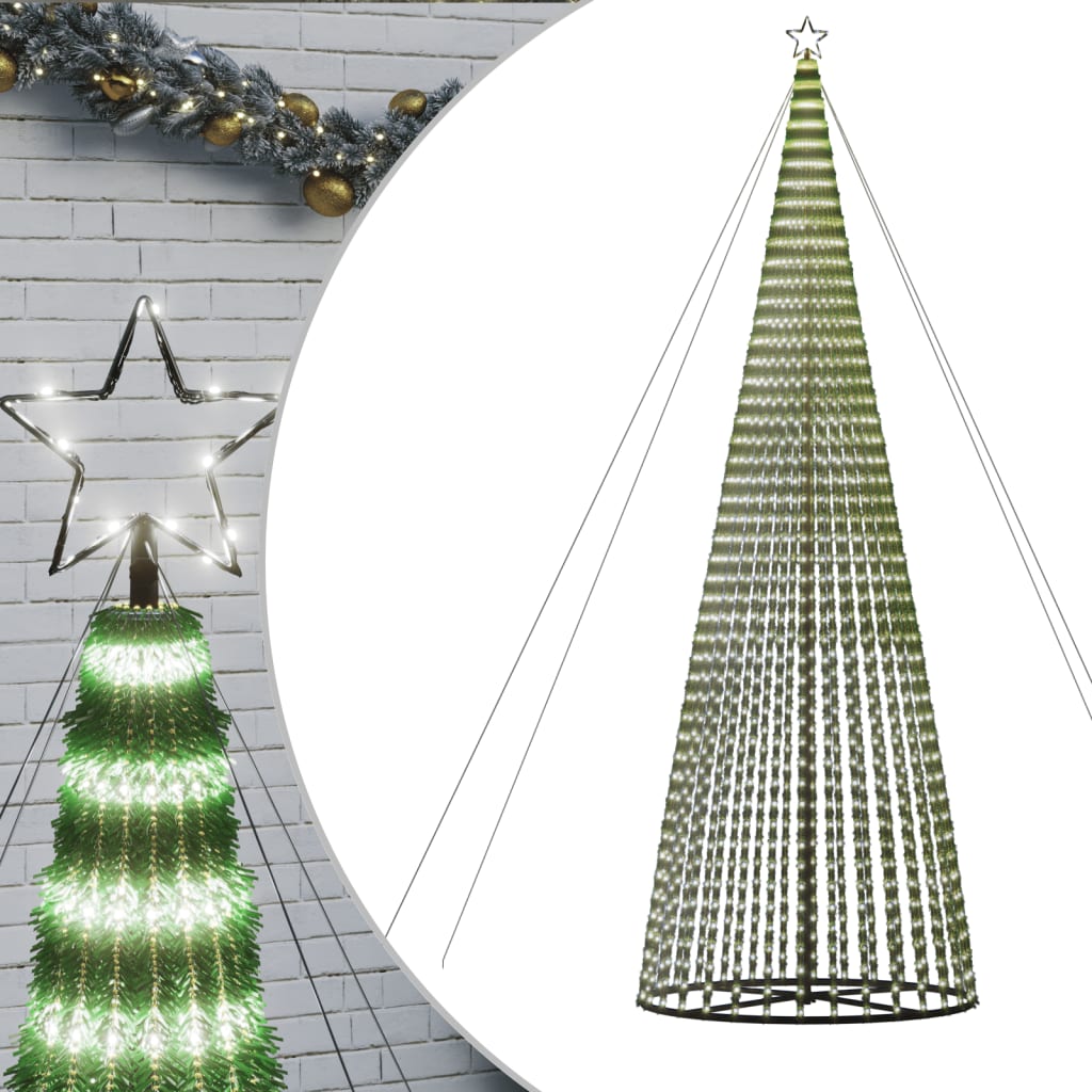 Vidaxxl Sapin de Noël LED 1544 LED 500 cm blanc froid
