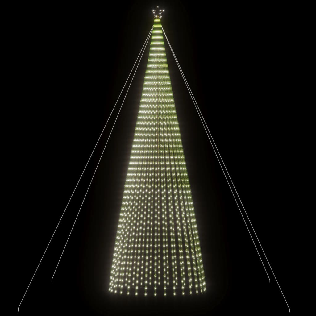 Vidaxxl Sapin de Noël LED 1544 LED 500 cm blanc froid