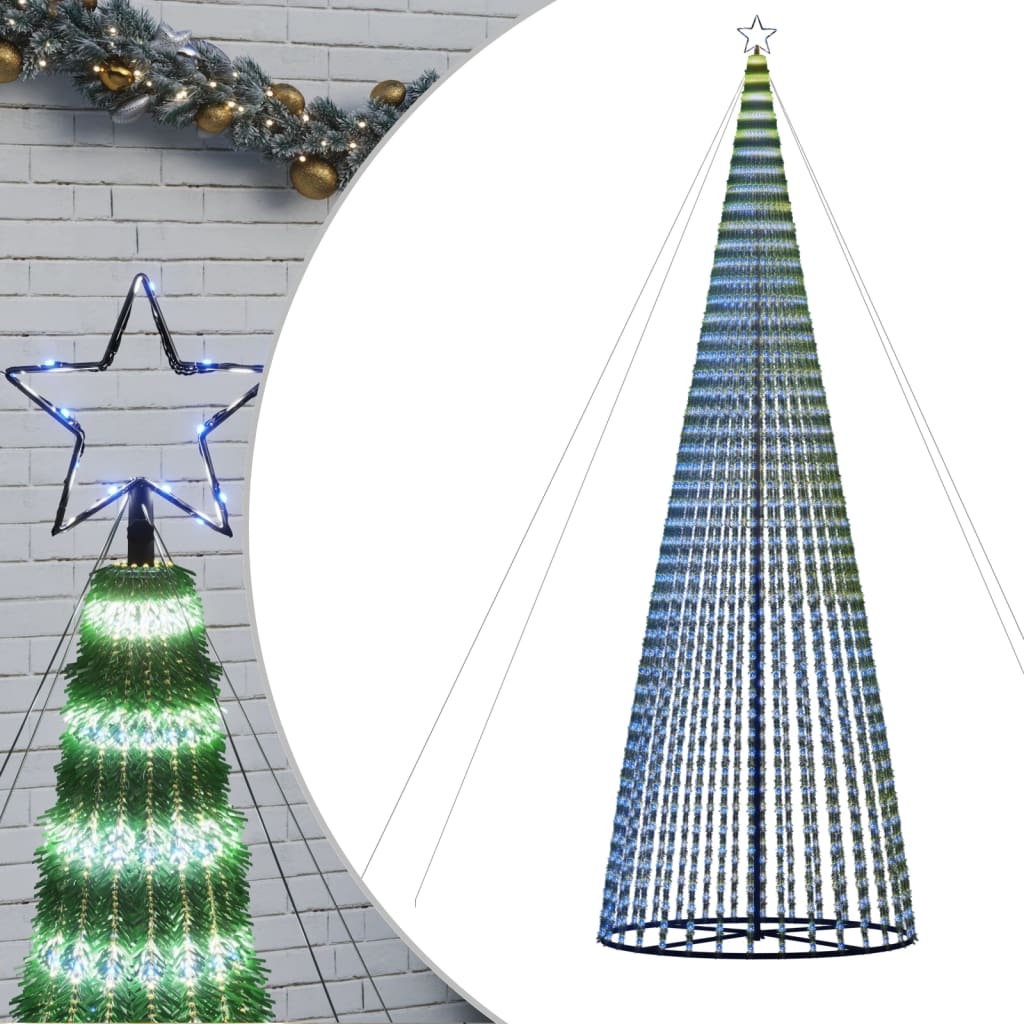 VidaXL Cône lumineux 1544 LED bleues 500 cm