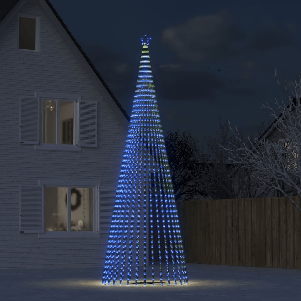 VidaXL Cône lumineux 1544 LED bleues 500 cm