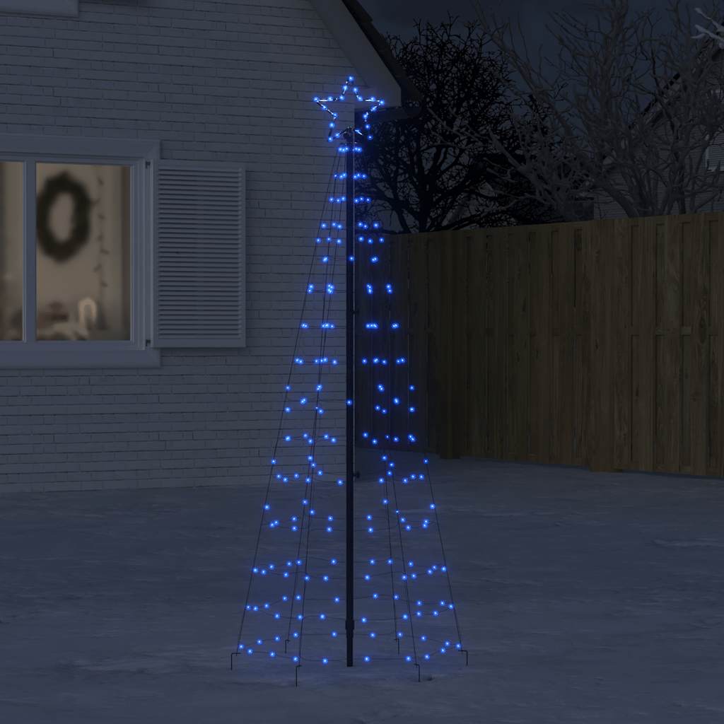 VidaXL Cône lumineux avec piquets de terre 220 LED bleues 180 cm