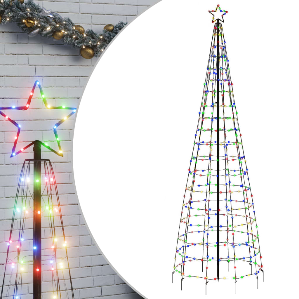 VidaXL Sapin de Noël LED avec pointes 570 LED colorées 300 cm