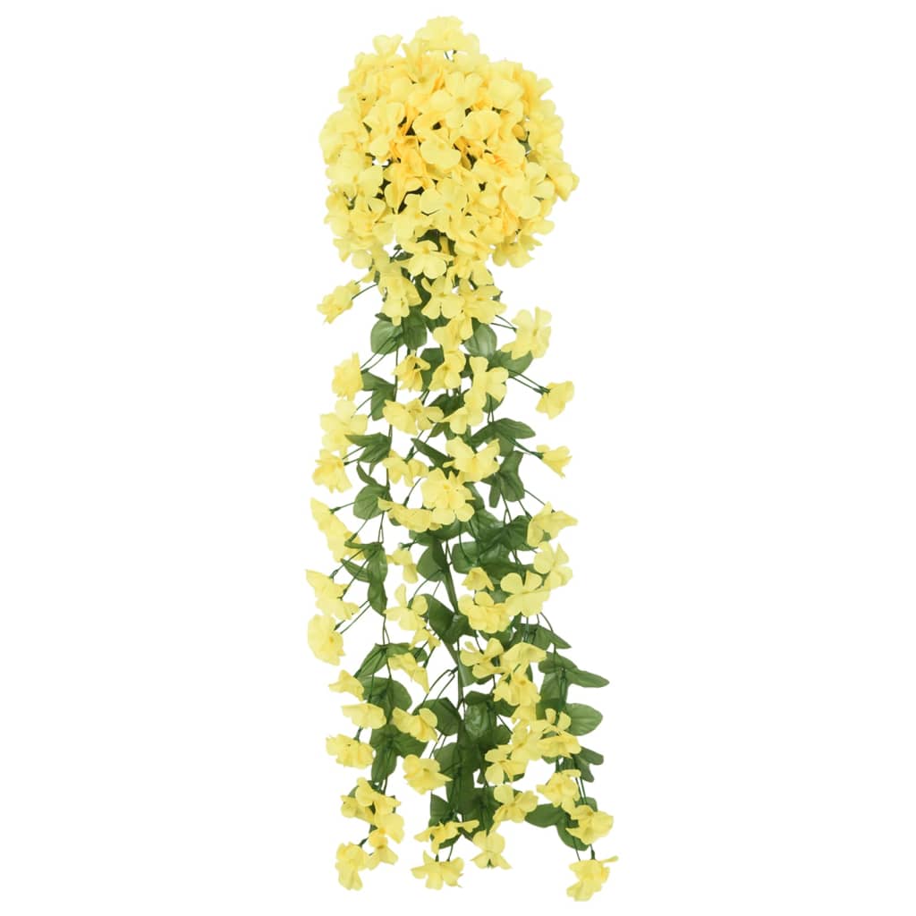 Vidaxx guirlandes de Noël avec fleurs 3 pcs 85 cm jaune