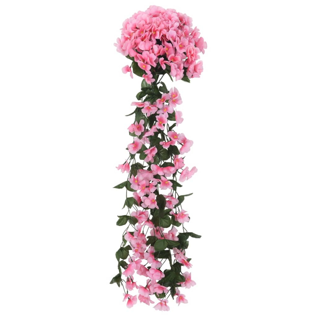 VidaXL guirlandes de Noël avec fleurs 3 pcs 85 cm rose