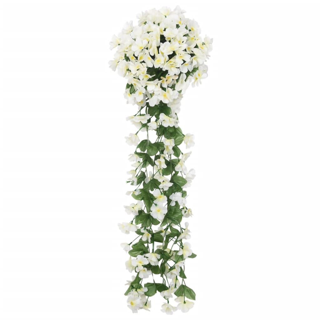 VidaXL guirlandes de Noël avec fleurs 3 pcs 85 cm blanc