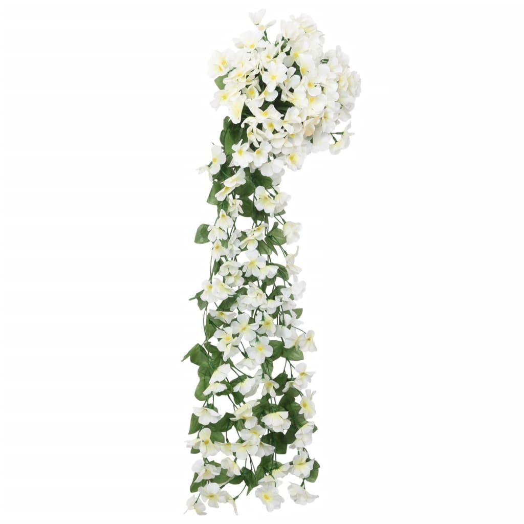 VidaXL guirlandes de Noël avec fleurs 3 pcs 85 cm blanc