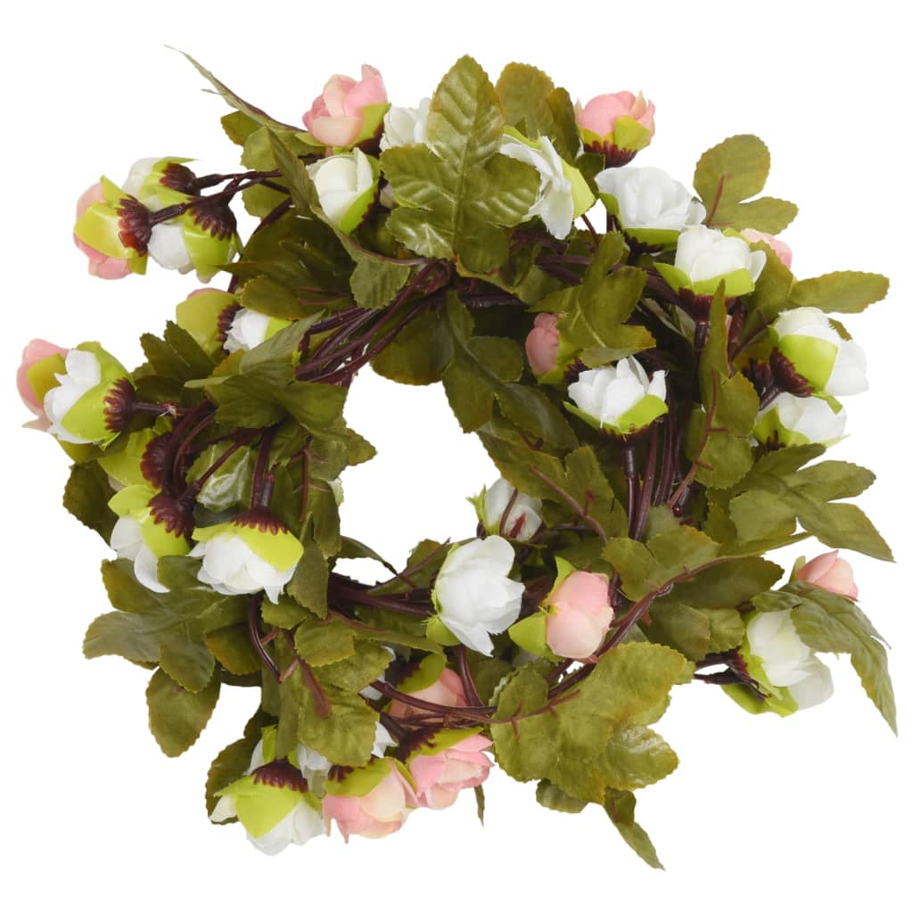 VidaXL guirlandes de Noël avec fleurs 6 pcs 215 cm couleur champagne