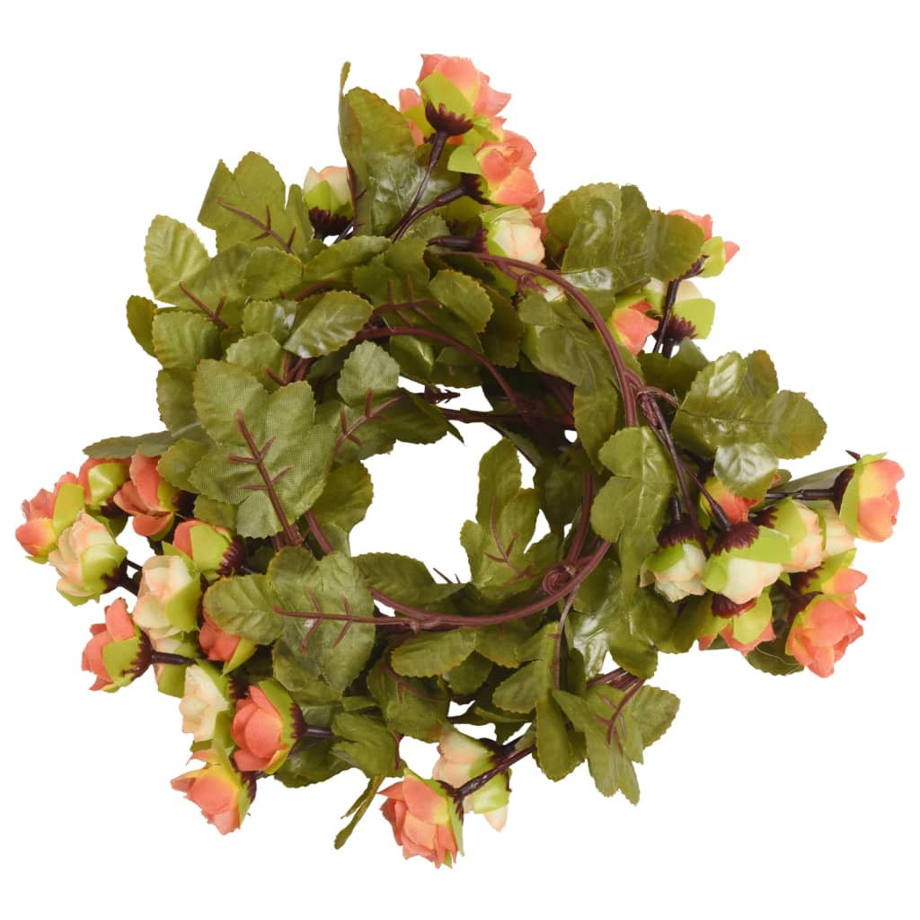 VidaXL guirlandes de Noël avec fleurs 6 pcs 215 cm rouge lever du soleil