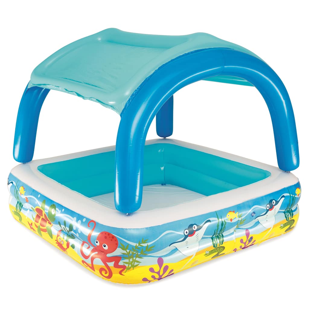 Bestway piscine ludique avec auvent 140x140x114 cm bleu 52192