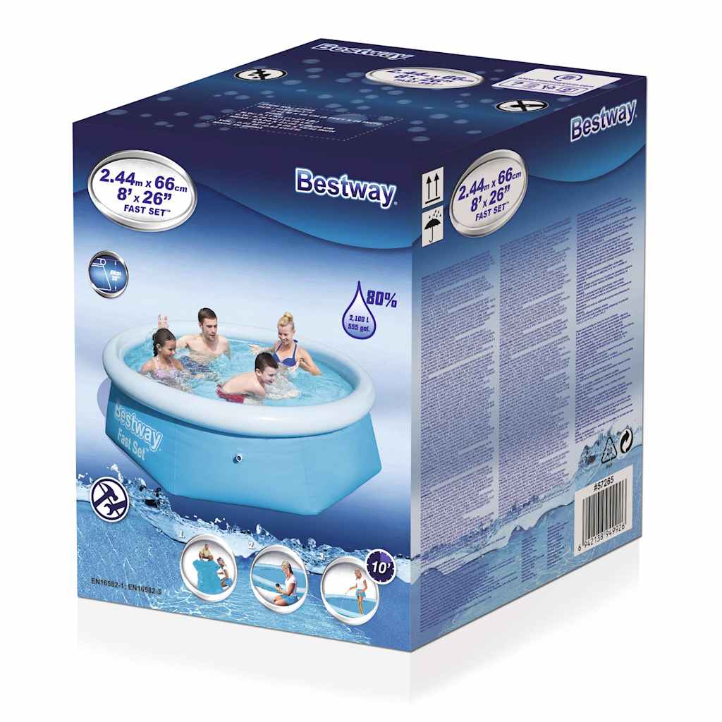 Piscine gonflable Bestway fast set ronde 244x66 cm