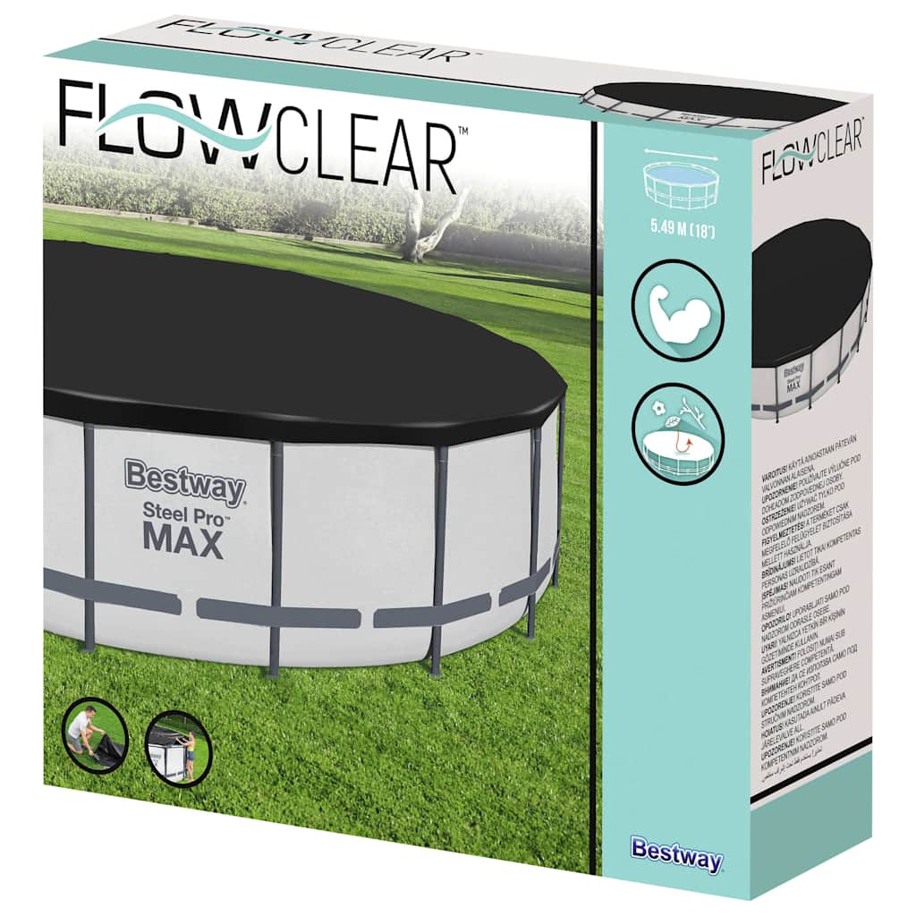 Couverture de piscine Bestway Flowclear à réglage rapide 555 cm